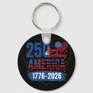 Llavero Corazones de EEUU 1776 2026 4 de julio 250 cumplea