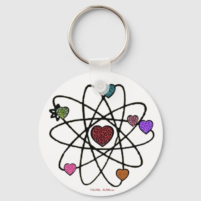 Llavero Corazones de impresión atómicos de San Valentín (Anverso)