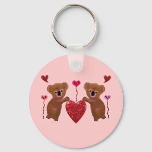 Llavero Corazones de Koala Valentine
