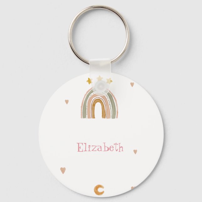 Llavero Corazones de las estrellas del arcoiris (Anverso)