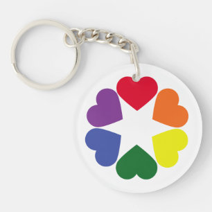 Llavero corazones de orgullo LGBT