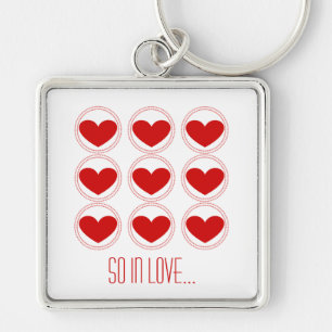 Llavero Corazones de sangre Cadena de amor, Rojo