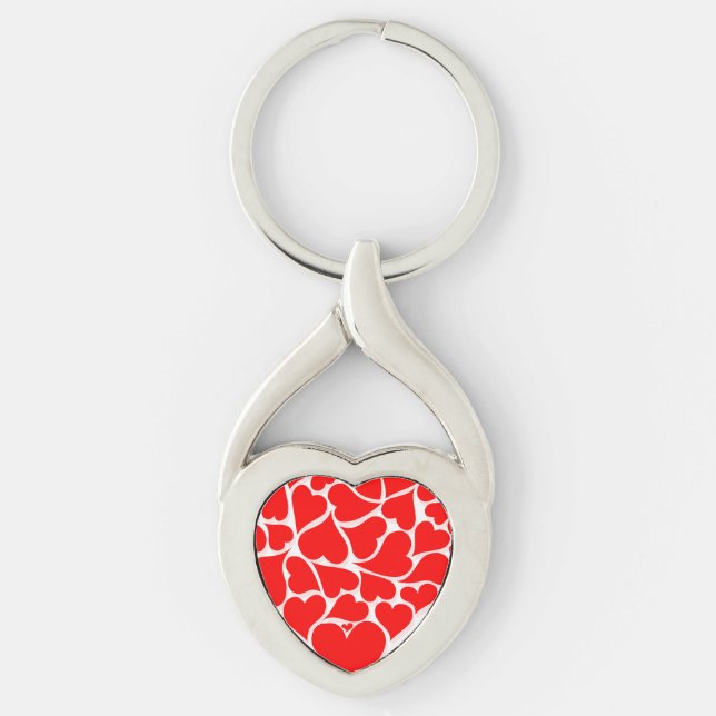 Llavero Corazones dispersos Valentines (Anverso)