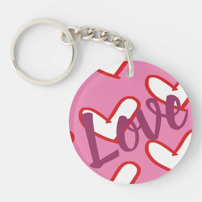 Llavero Corazones Keychain con "amor" (Frente)