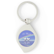 Corazones plateados de 25 años