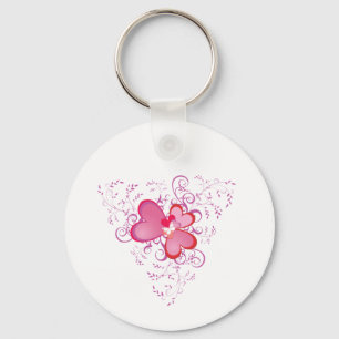 Llavero Corazones rosados