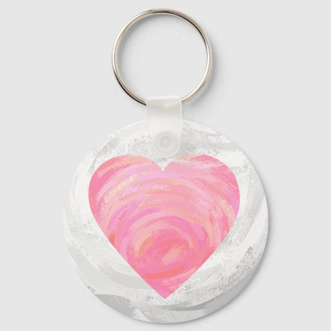 Llavero Corazones Rosados (Anverso)