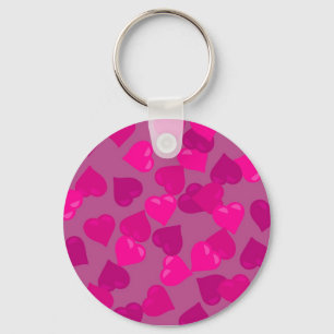 Llavero Corazones rosados