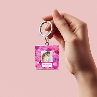 Llavero Corazones rosados púrpura cuando tienes hambre