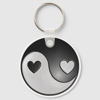 Llavero corazones yin yang