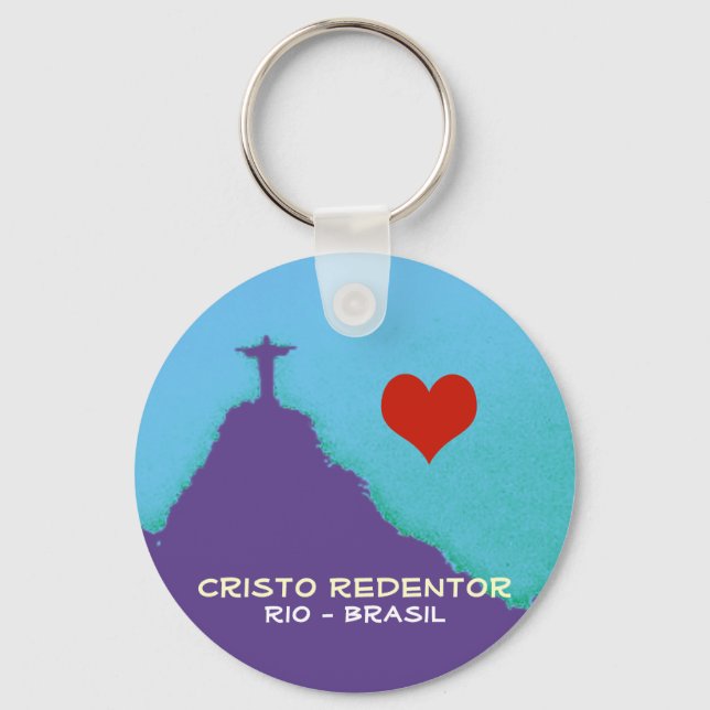 Llavero Corcovado, amor Río-Brasil (Anverso)