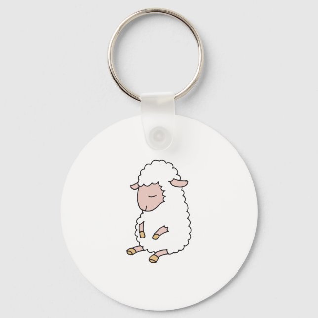 Llavero corderito bebé adorable (Anverso)