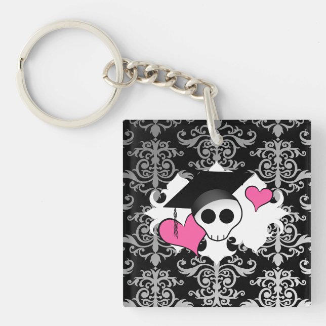 Llavero Cordón gótico de graduación romántico lindo (Frente)