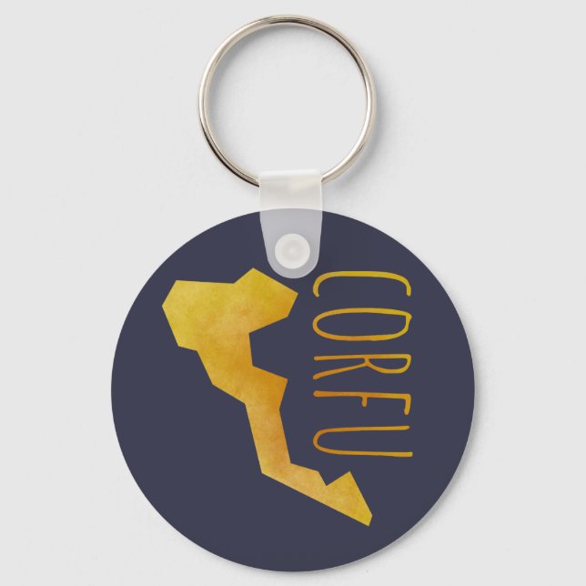 Llavero Corfu Map (Anverso)