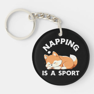 Llavero Corgi Divertido Durmiendo Es un Deporte para Amant