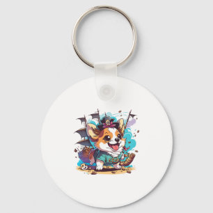 Llavero Corgi Dog Pirate