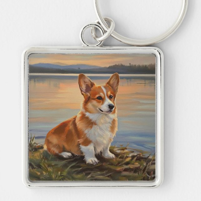 Llavero Corgi galés de Pembroke (Frente)