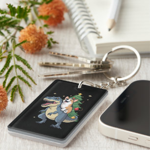 Llavero Corgi Navidad Dinosaurio Árbol Rex Fiesta Navidad 