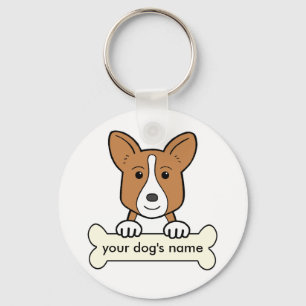 Llavero Corgi personalizado Galés de la rebeca