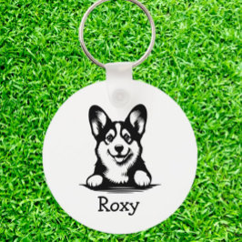 Llavero Corgi Puppy Tema Personalizado