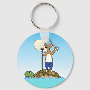 Llavero Corgi Sailing Keychain