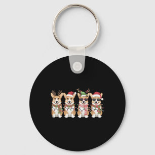 Llavero Corgi Santa Christmas Tree Enfoca a los chicos de 