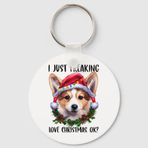 Llavero Corgi, Solo Me Encantan Los Navidades De Amor Ok, 