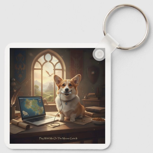Llavero Corgi y Ratón (Reverso )