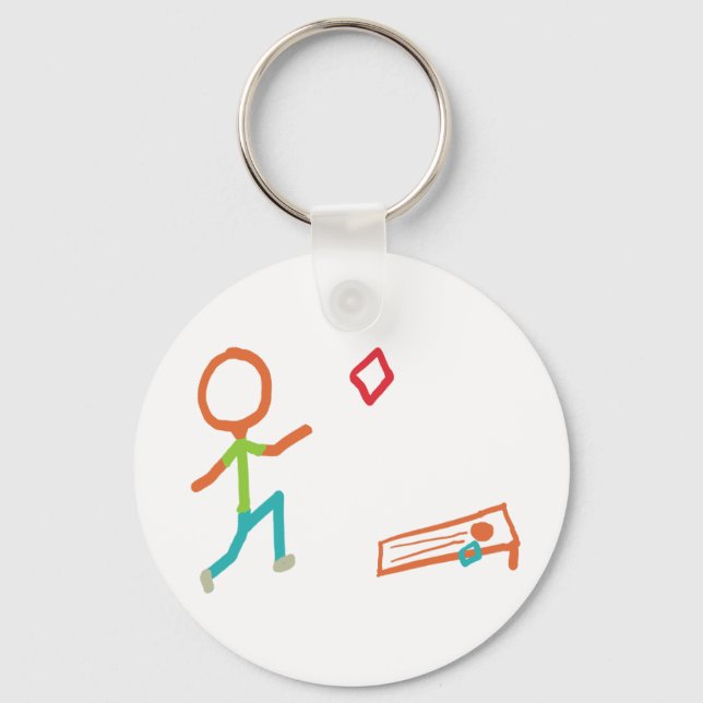 Llavero Cornhole Stickman (Anverso)