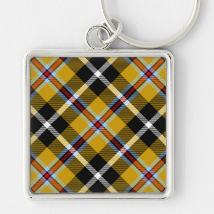 Llavero Cornish National Tartan Yellow and Black Planteado