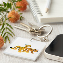 Coro de burdos Personalizados Cheetahs Keychain ac