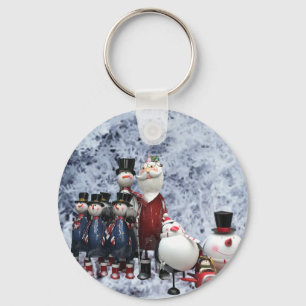 Llavero Coro de navidades con Santa, Snowman, pingüino