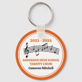 Llavero Coro naranja de secundaria personalizado