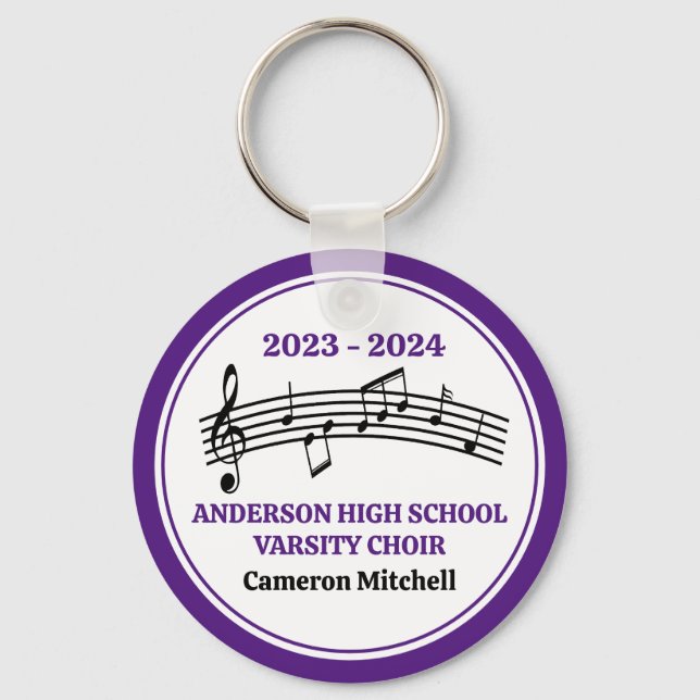 Llavero Coro Purple High School personalizado (Reverso )