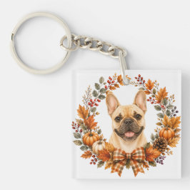 Llavero Corona de Otoño de Bulldog Francés