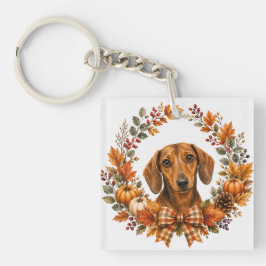 Llavero Corona de otoño de Dachshund