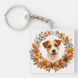 Llavero Corona de Otoño de Jack Russell Terrier