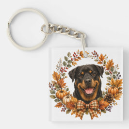 Llavero Corona de Otoño Rottweiler