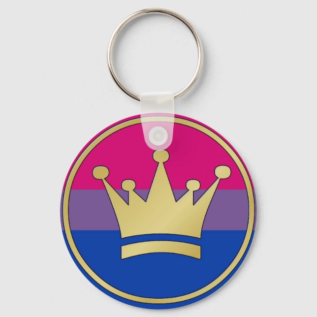 Llavero Corona del Orgullo Bisexual (Anverso)