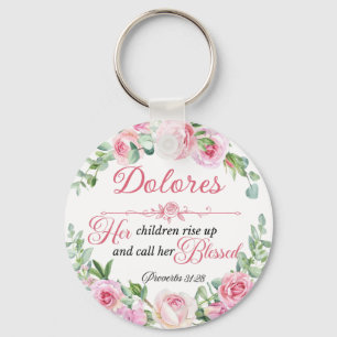 Llavero Corona floral del día de la madre personalizable P