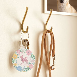 Llavero Corona Pastel Rosa Chihuahua - Foto Personalizada 