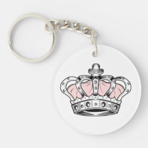 Llavero Corona Real Rosa Reina Estética Princesa Femenin