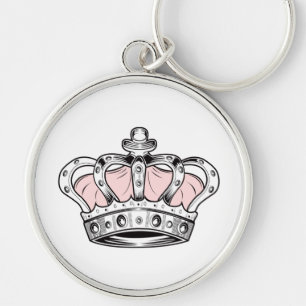 Llavero Corona Real Rosa Reina Estética Princesa Femenin