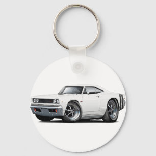 Llavero Coronet RT Auto Blanco-Negro 1968