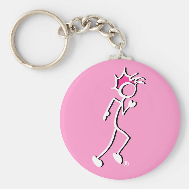 Llavero Corredor Stickman Stickman Pink (Frente)