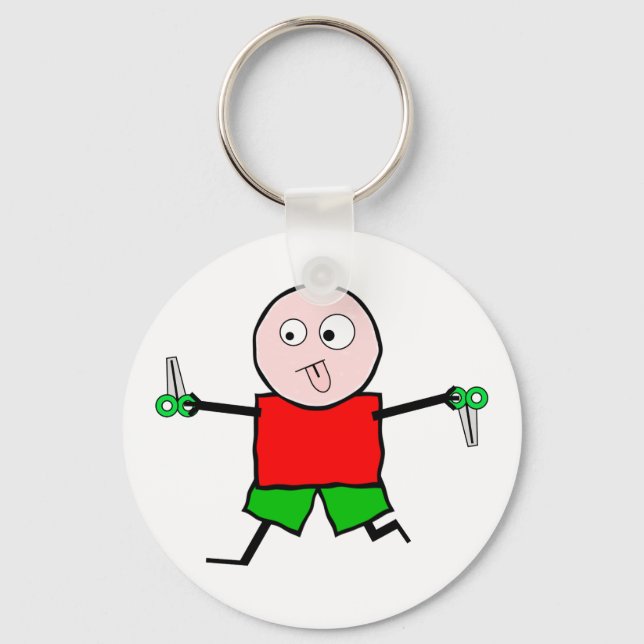 Llavero Correr con tijeras (Anverso)