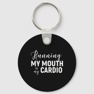 Llavero Correr mi boca es mi cardio - Divertido gimnasio
