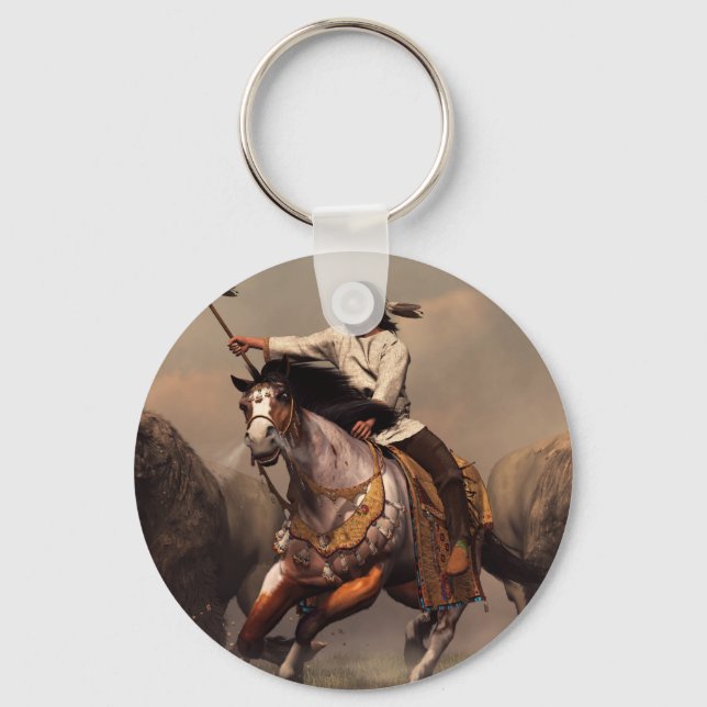 Llavero Corriendo con búfalo (Anverso)