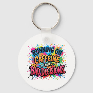 Llavero corriendo con cafeína