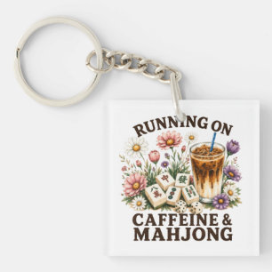 Llavero Corriendo con cafeína y mahjong